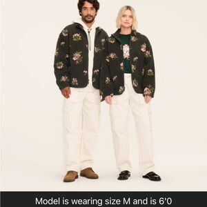 NWT Woolrich x Target Floral Fleece Zip Up